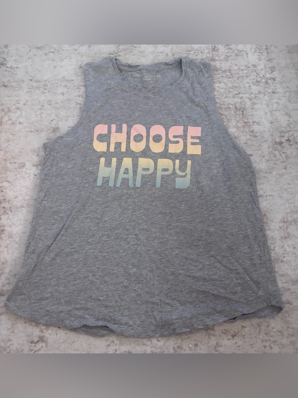 Spiritual Gangster Choose Happy Muscle Tank Size Medium